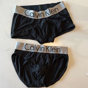 Men’s CK Calvin Klein micro brief and trunk medium black